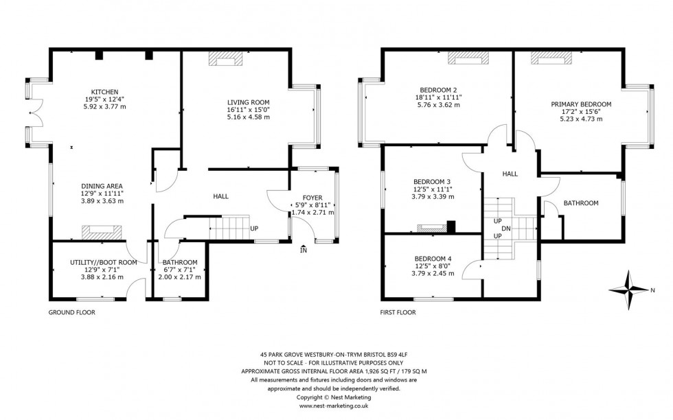 Floorplan for Park Grove, Westbury-On-Trym, Bristol, BS9