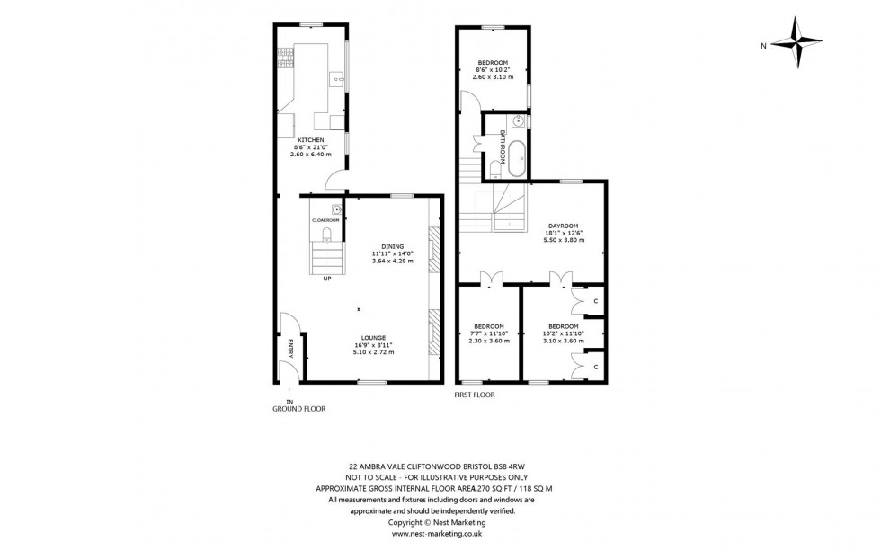 Floorplan for Ambra Vale, Clifton Wood, Bristol, BS8