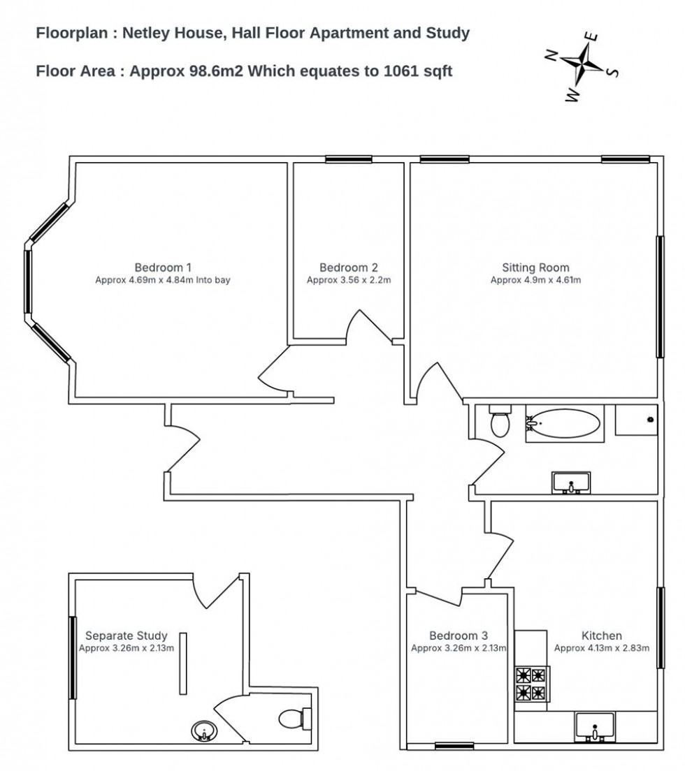 Floorplan for Merchants Road, Clifton, Bristol, BS8